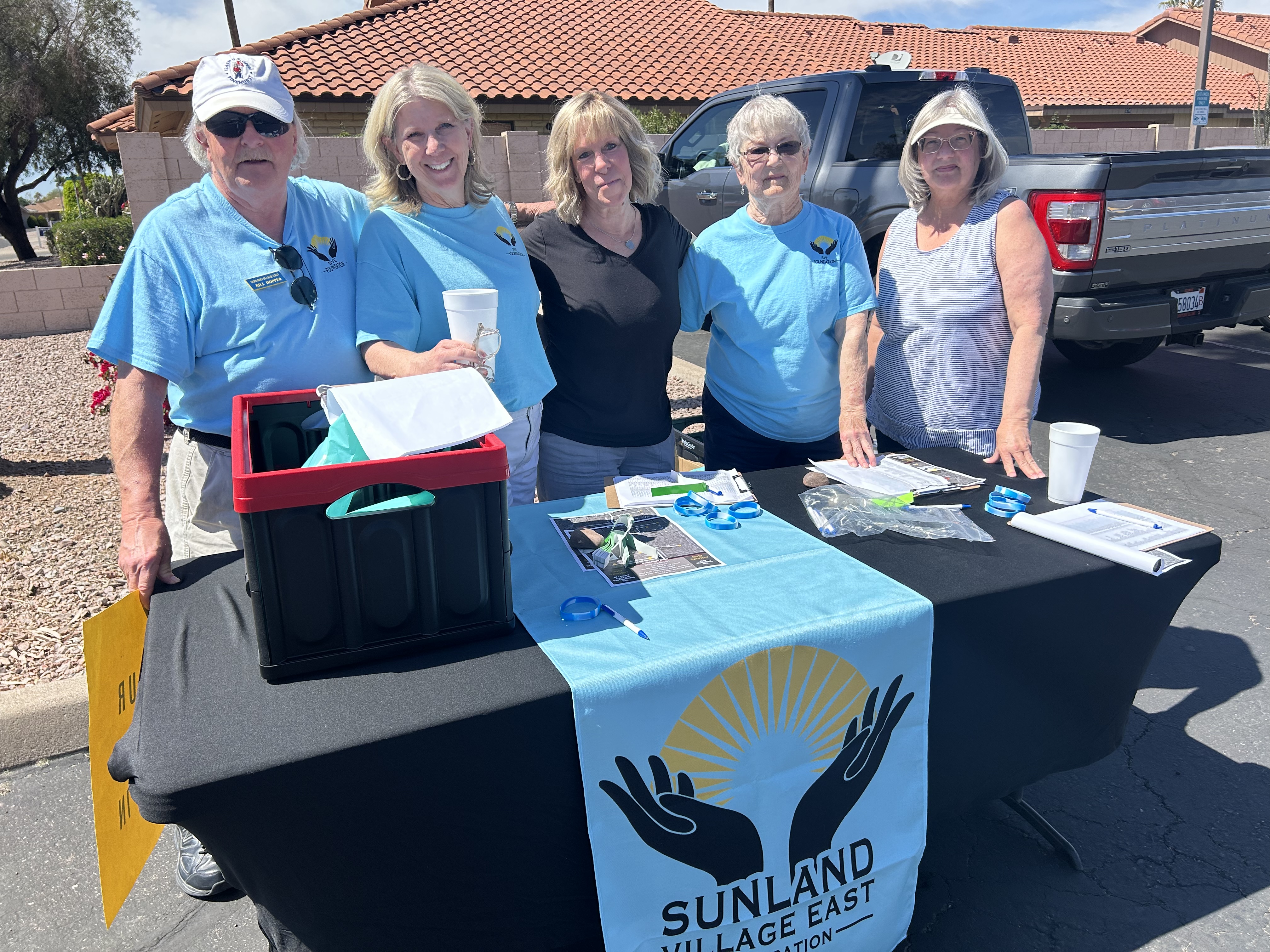 Bill, Dawn, Colleen, Dorothy, and Cindy handed out maps and registration packets to about 92 people who signed up for the tour of homes.